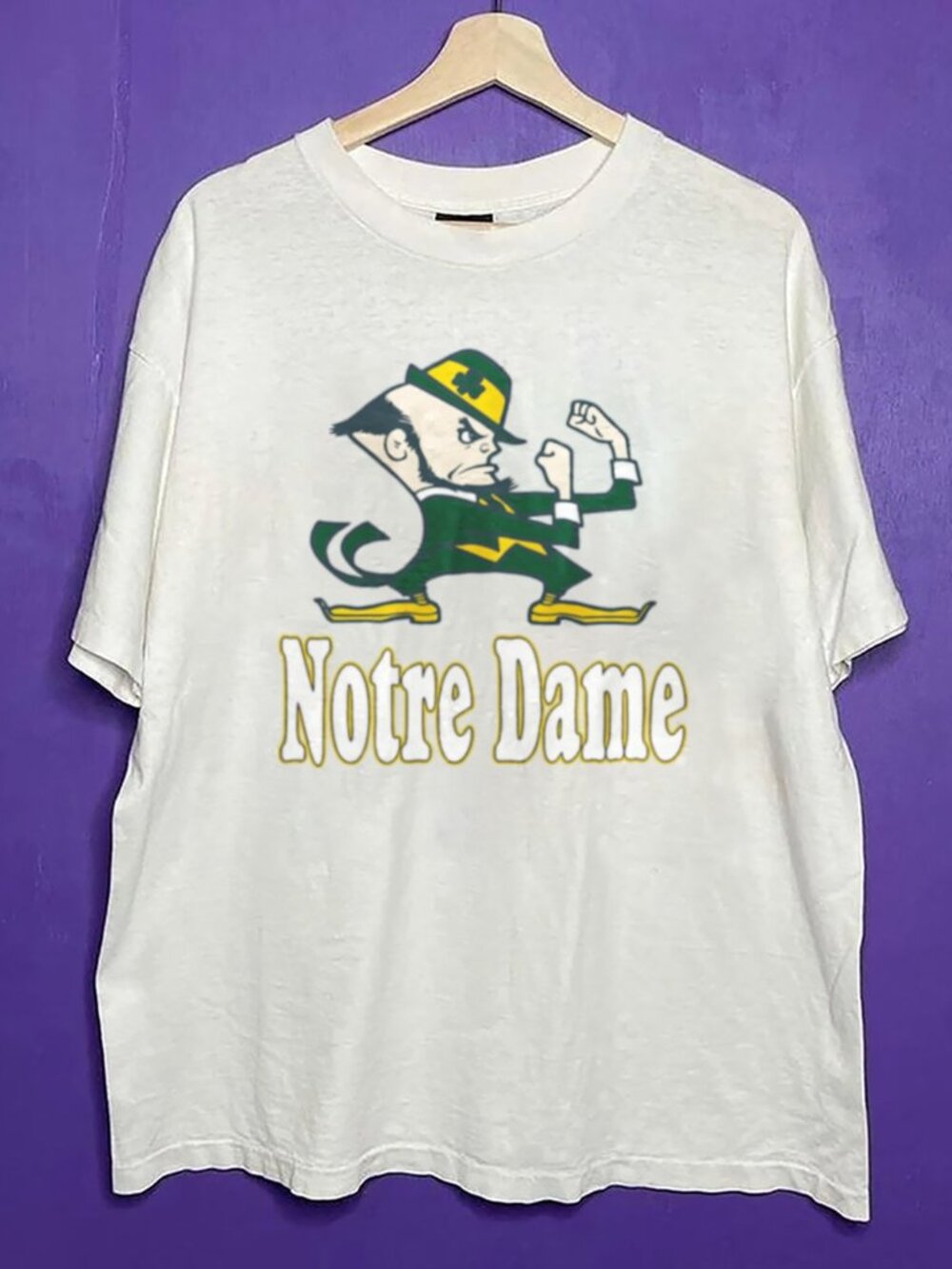 Vintage 90s University of Notre Dame Shirt, Notre Dame Fighting Irish Logo Shirt